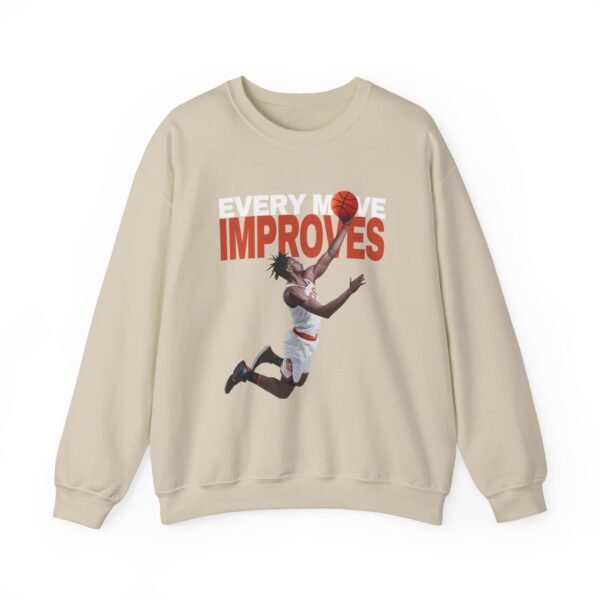 Every Move Improves - Motivational Basketball Crewneck Sweatshirt