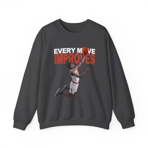 Every Move Improves - Motivational Basketball Crewneck Sweatshirt - Image 4