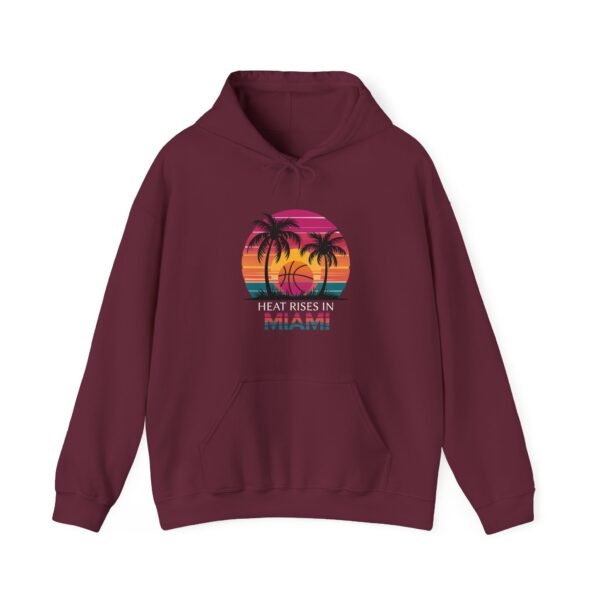 Heat Rises In Miami - Miami Heat Fans Hoodie - Image 5