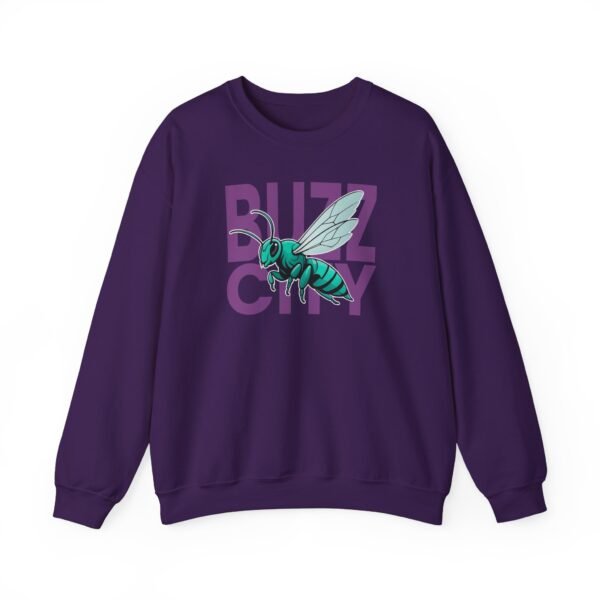 Charlotte Hornets Fans Sweatshirt - BUZZ CITY Heavy Blend Sweatshirt - Image 3