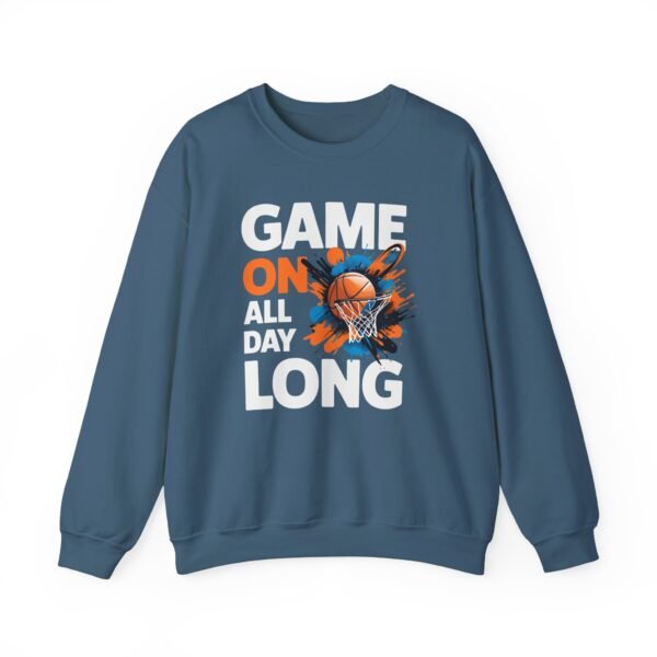 Basketball Fan Crewneck Sweatshirt - Game on All Day Long