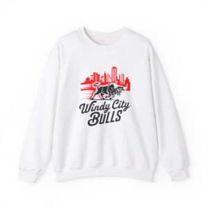 Chicago Bulls Crewneck Sweatshirt - Windy City Bulls Graphic