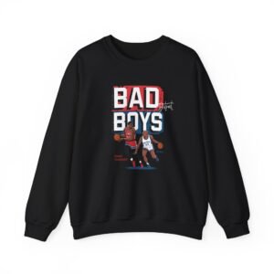 Detroit Pistons Fans Sweatshirt - Isiah Thomas and Bird Vintage Sweatshirt