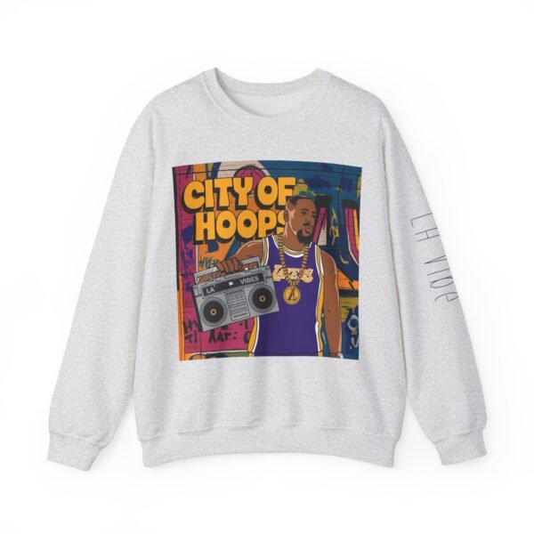 90s Hip-Hop Style of Los Angeles Lakers Fan Crewneck Sweatshirt - LA Vibes - Image 5