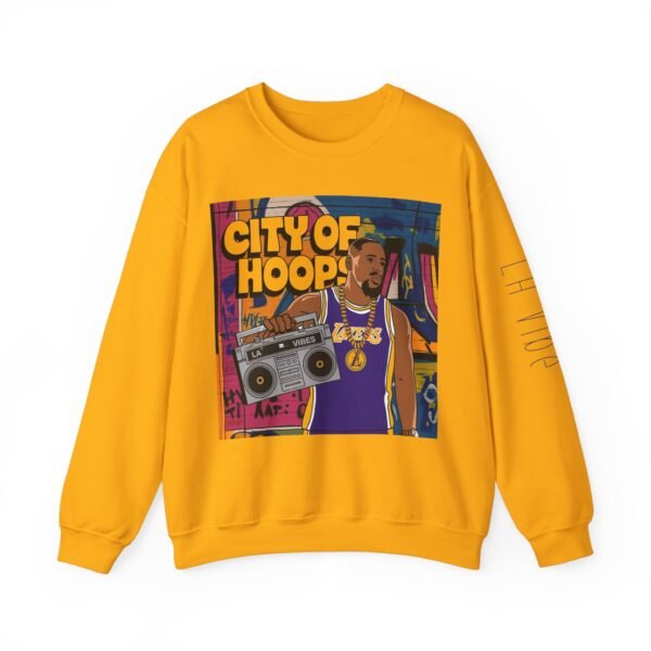 90s Hip-Hop Style of Los Angeles Lakers Fan Crewneck Sweatshirt - LA Vibes - Image 9