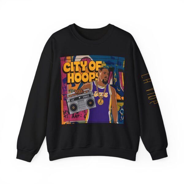 90s Hip-Hop Style of Los Angeles Lakers Fan Crewneck Sweatshirt - LA Vibes - Image 7