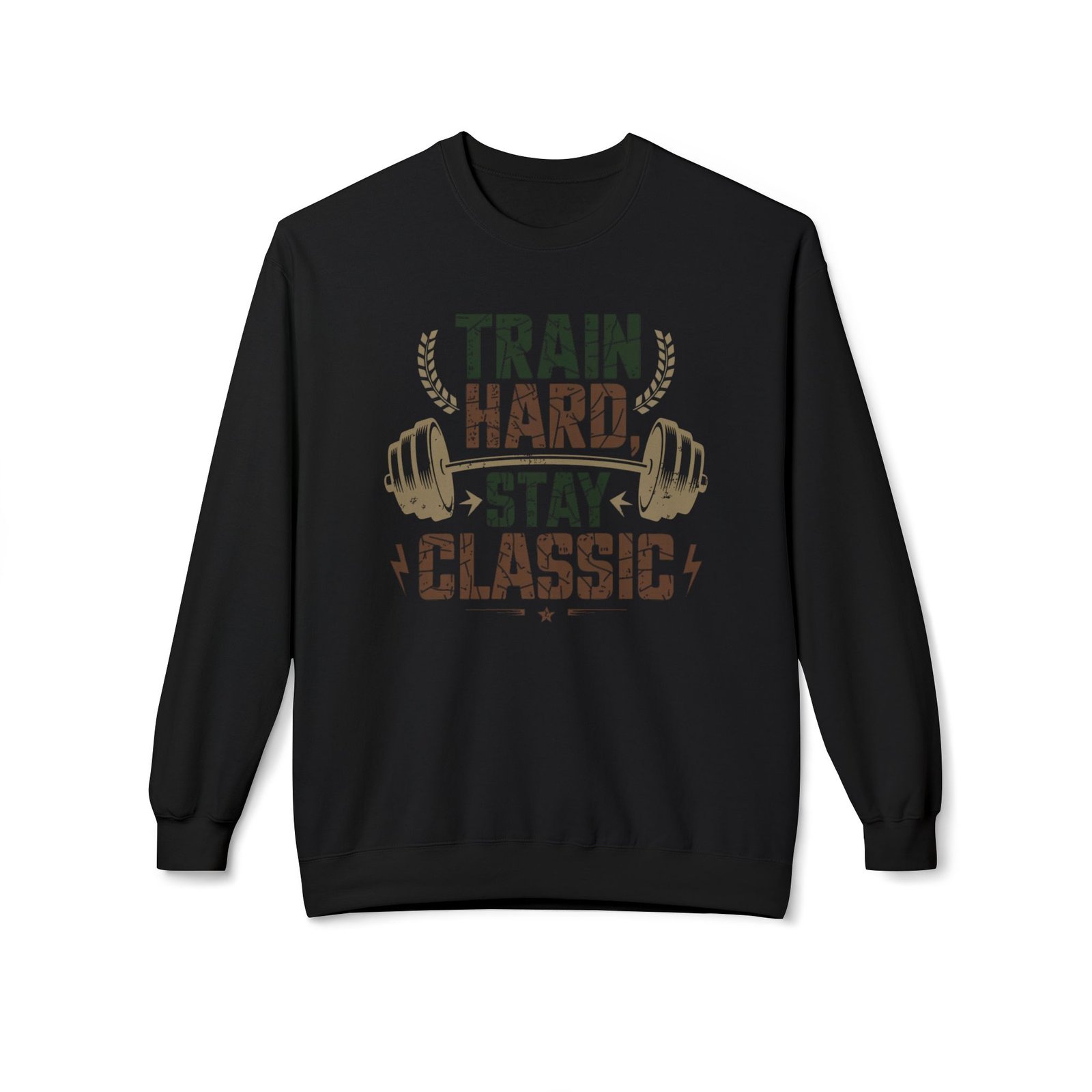 Vintage Workout Sweatshirt - Train Hard, Stay Classic