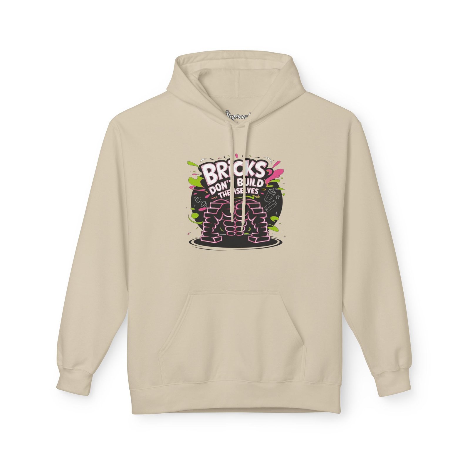 Graphic Gym Hoodie – Bricks Don’t Build Themselves