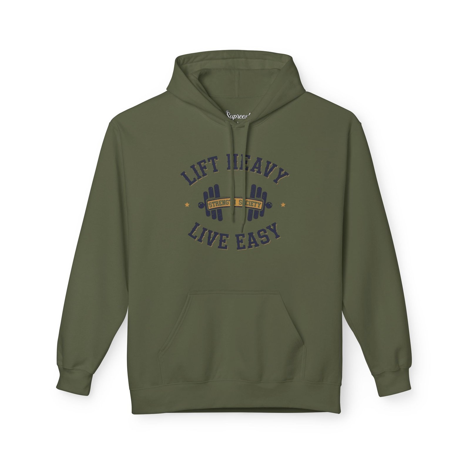 Motivational Gym Hoodie - Lift Heavy Live Easy