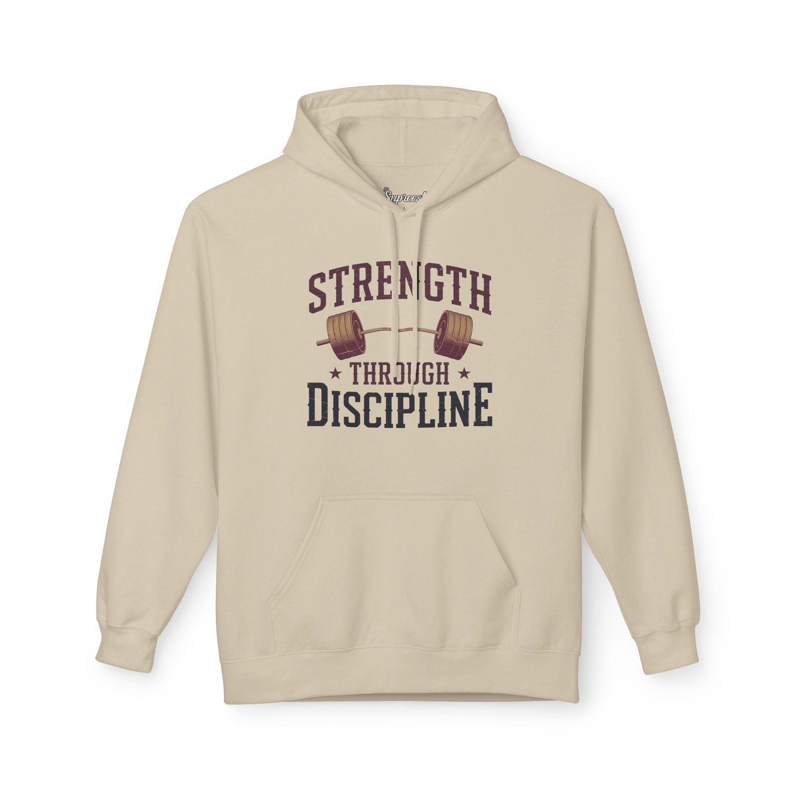 Vintage Gym Hoodie - Strength Through Discipline