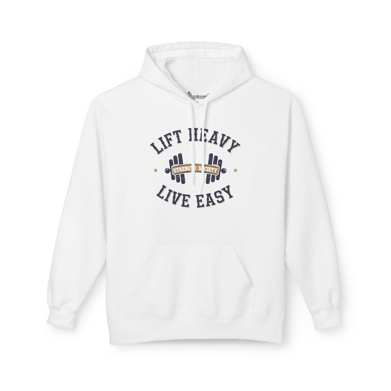 Motivational Gym Hoodie - Lift Heavy Live Easy