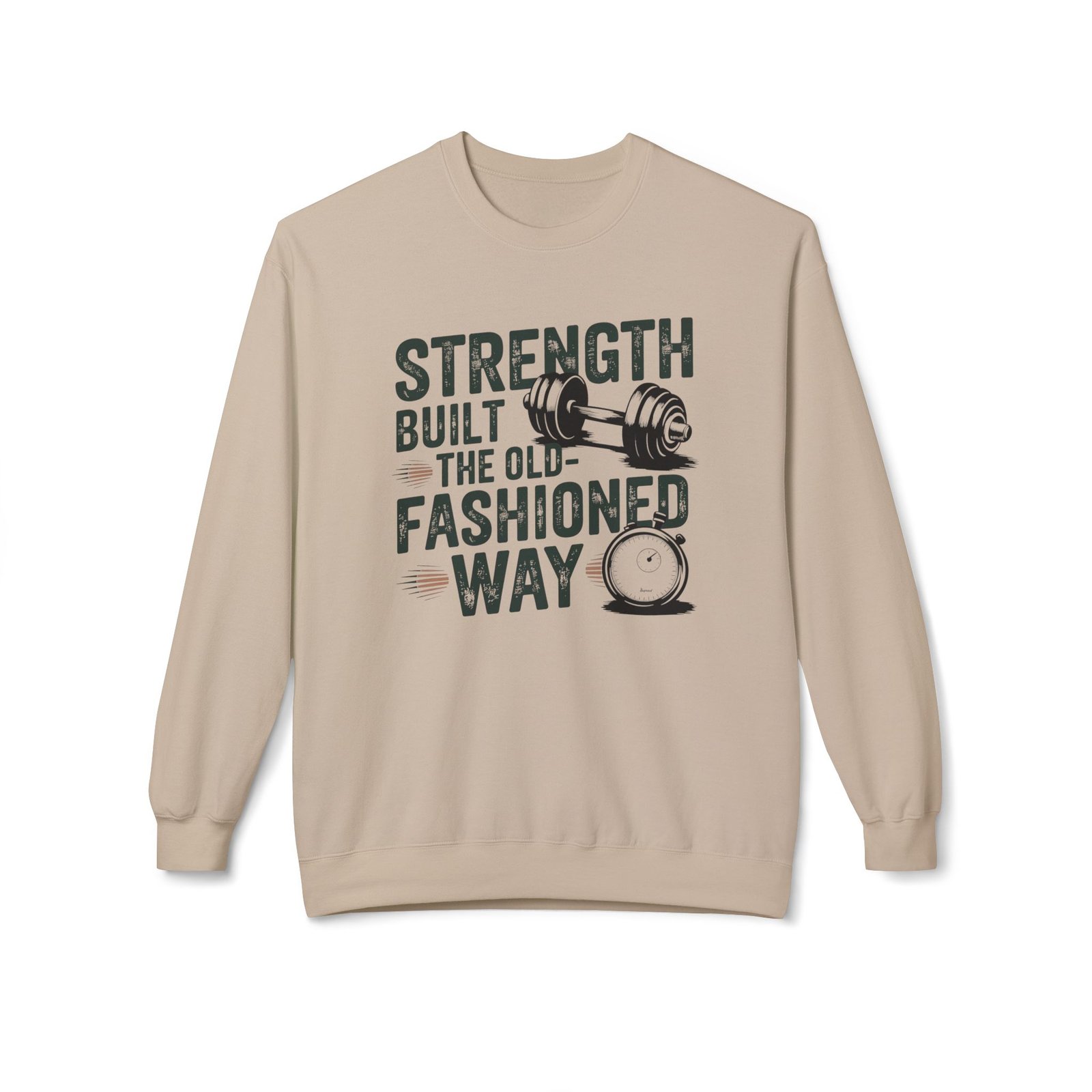 Vintage Gym Sweatshirt - Strength Build The Old Fashioned Way