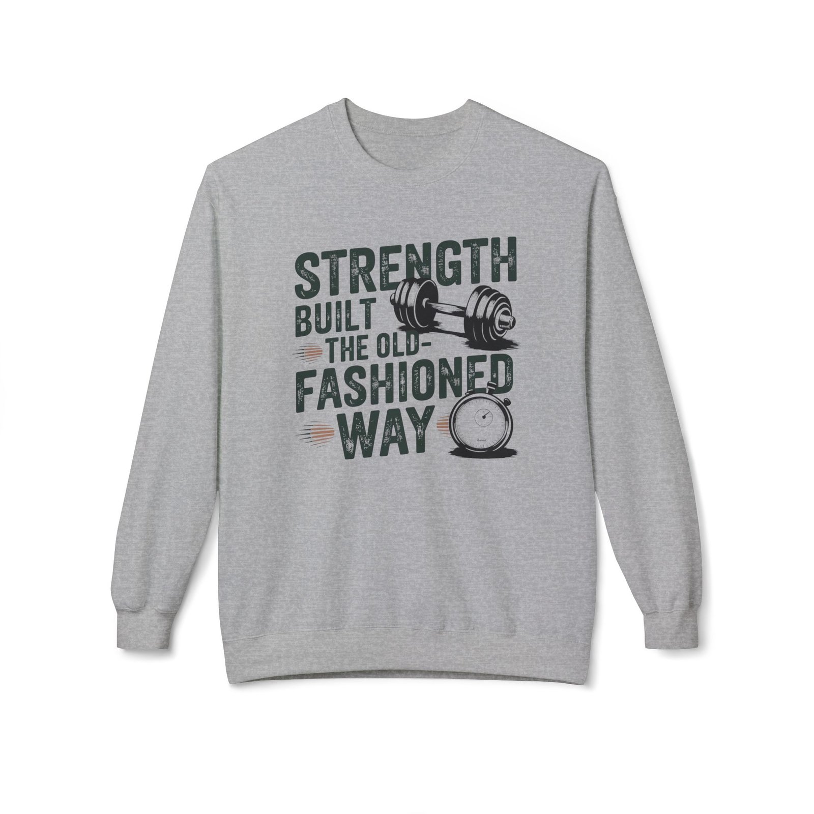 Vintage Gym Sweatshirt - Strength Build The Old Fashioned Way