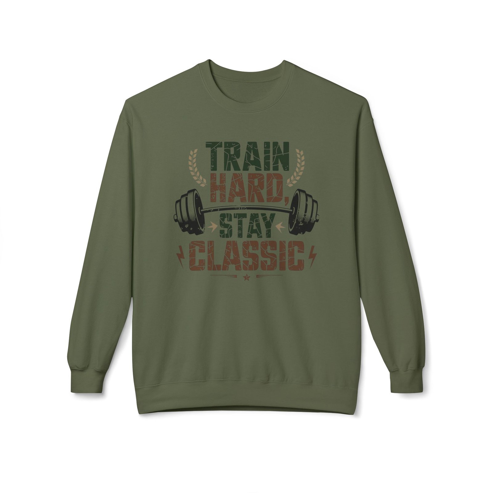 Vintage Workout Sweatshirt - Train Hard, Stay Classic