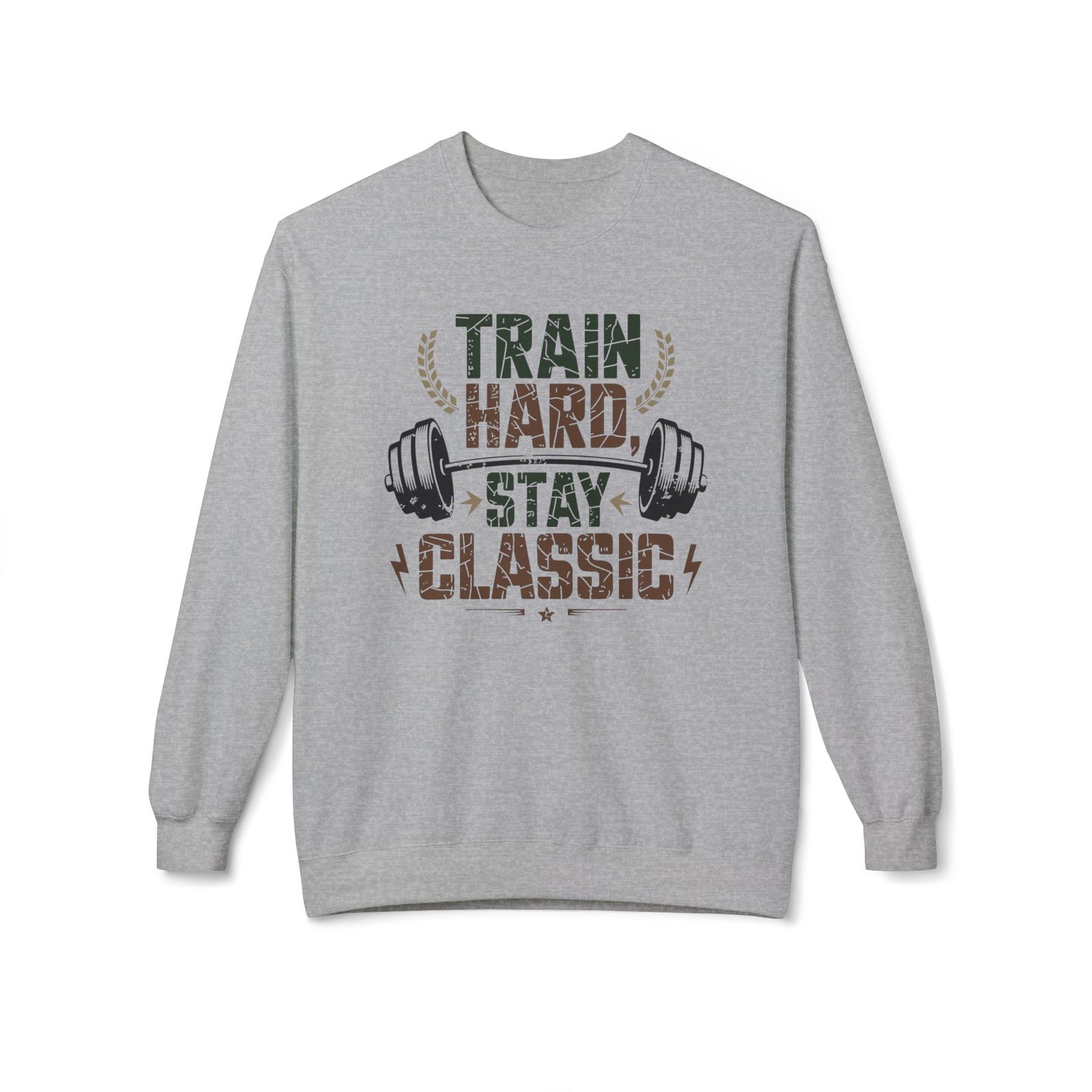 Vintage Workout Sweatshirt - Train Hard, Stay Classic