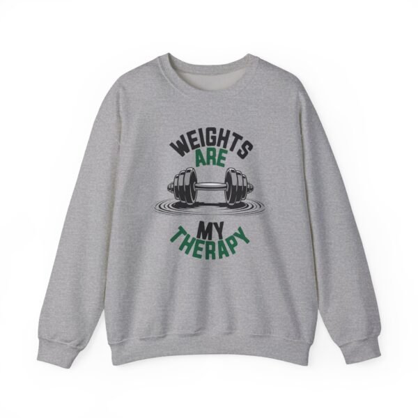 Sweatshirt For Gym Enthusiasts - Weights Are My Therapy